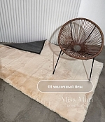 Коврик меховой "Мальдивский песок", Молочный беж