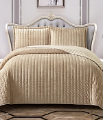 Покрывало Итальянский велюр, Бежевый, Коричневый