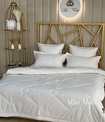 Комплект постельного белья с одеялом "Luxury Classic Collection Strip Cotton", Белый