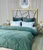 Комплект постельного белья с одеялом "Elita Grande", Велюр, Тёмный изумруд