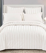 Комплект постельного белья с одеялом "King Stripe", Белый