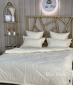 Комплект постельного белья с одеялом "Luxury Classic Collection Strip Cotton", Шампань