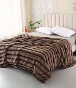 Плед-Покрывало «Rabbit fur», Коричневый