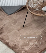 Коврик меховой "Мальдивский песок", Коричневый